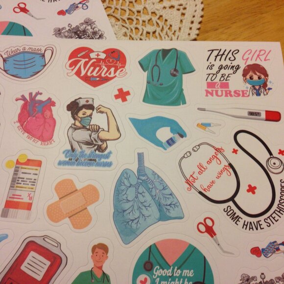 Crafting, scrapbooking stickers, medical theme, nurses, nursing - Picture 7 of 7